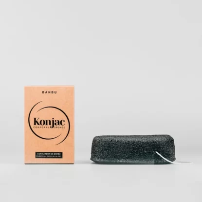 esponja konjac corpo carvão ideal para peles oleosas